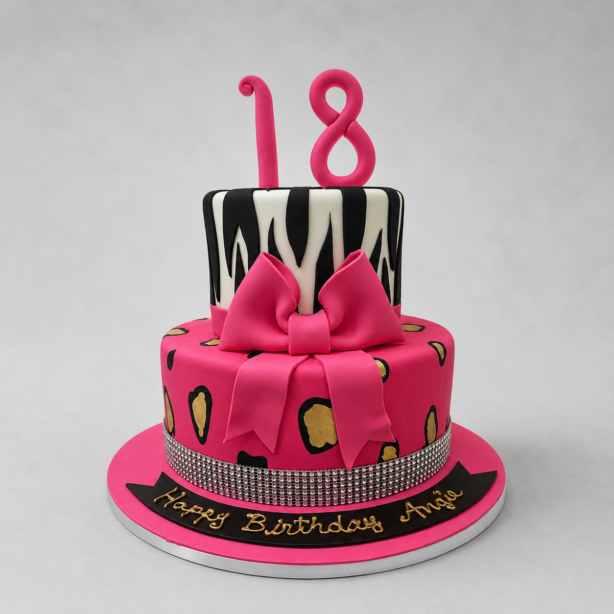 Torta Glam Rosa Animal Print
