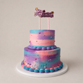 Torta Personalizada de Dos Pisos con Diseño Pastel