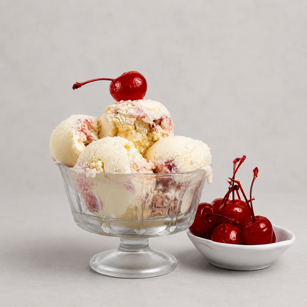 Gelato de cheeskease de cereza