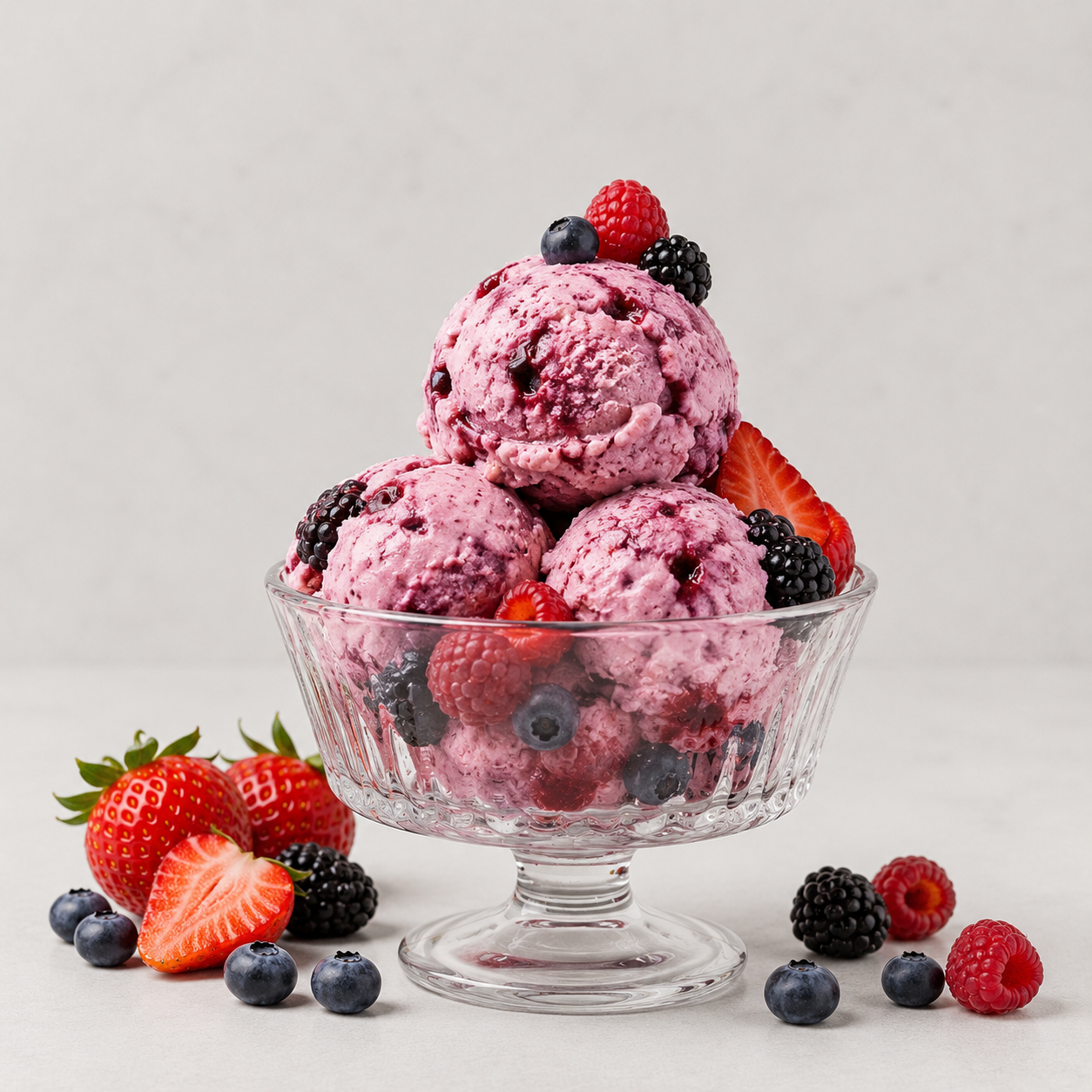 Gelato de frutos del bosque
